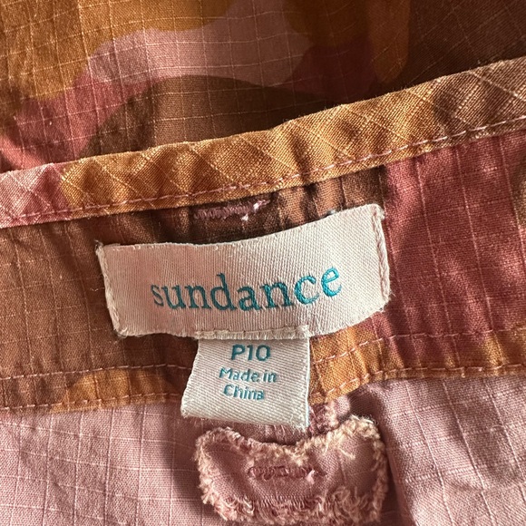 Sundance Quincy Ripstop barrel leg pants pink brown camo size P10 - Picture 2 of 8